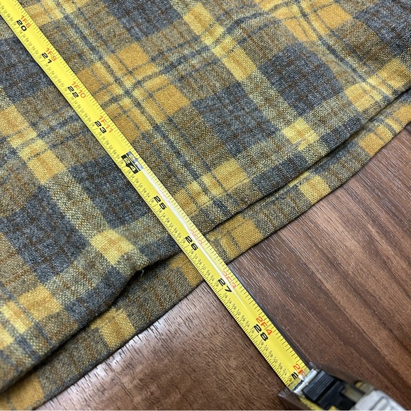 True Vintage 70s / 80s Wool Flannel Plaid Shirt St Moritz Men’s Medium - Picture 9 of 11